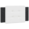 vidaXL Hanging Headboard Cushion - White/Black Faux Leather, Zipper for Easy Install, Foam-Filled for Back Support, Wall-Mount & Curved Frame Compatible, 39.4"x18.9"