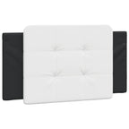 vidaXL Hanging Headboard Cushion - White/Black Faux Leather, Zipper for Easy Install, Foam-Filled for Back Support, Wall-Mount & Curved Frame Compatible, 39.4"x18.9"
