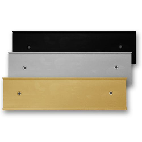 2 X 8 Wall Nameplate Holder With Clear Plastic Insert (Black)