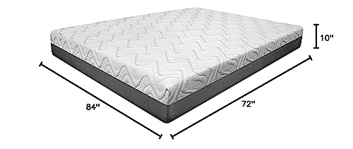 HomeRoots Beddings 84' X 72' X 10' California King Patterned Fabric Mattress