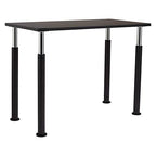 National Public Seating 54"L x 24"W Designer Height Adjustable School Science Lab Utility Table with Phenolic Top - Black