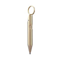 SZHOWORLD Mini Brass Ballpoint pen, Portable Keychain Pocket Pen, Replaceable EDC Black Ink Pens, Compact Travel Business Signat