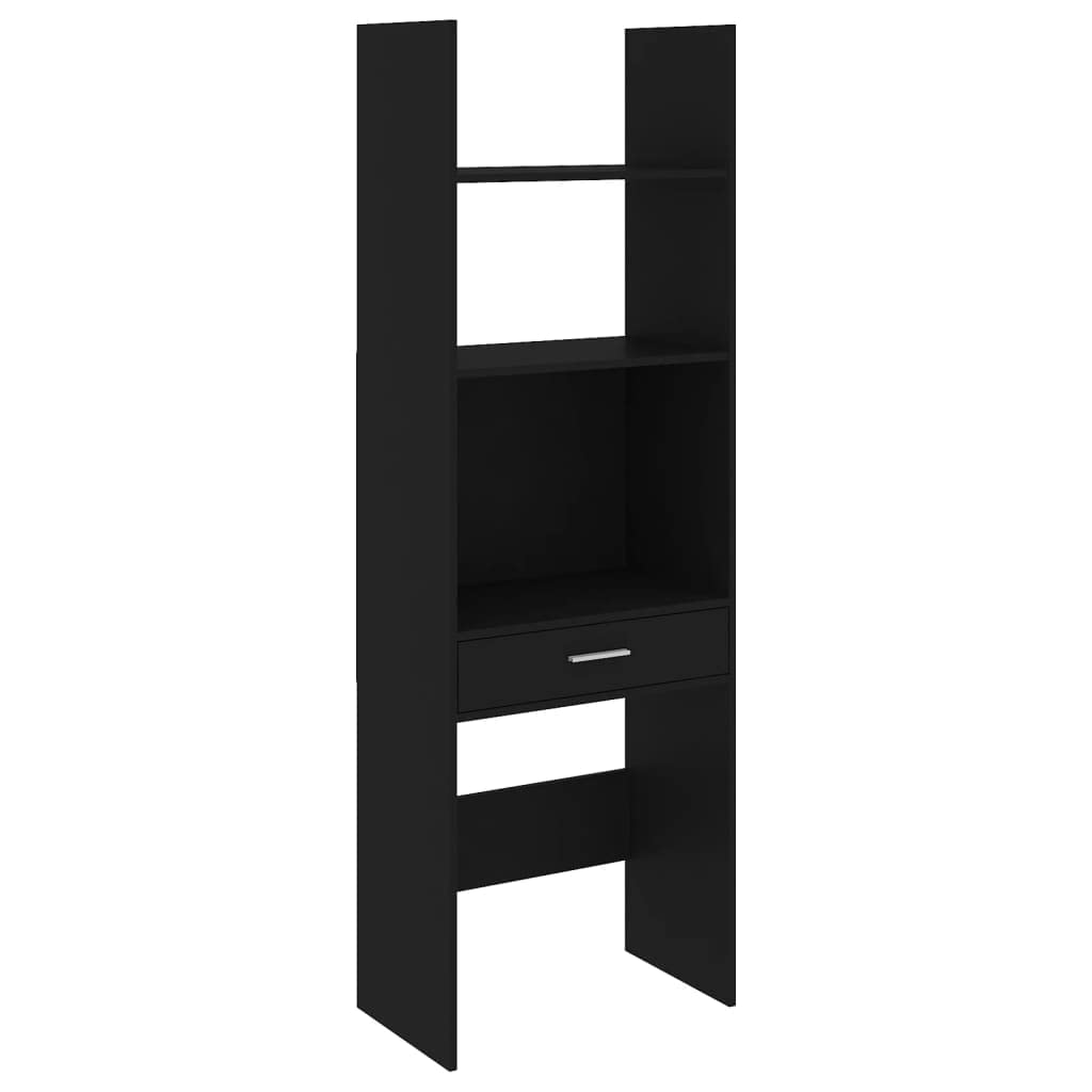 vidaXL Book Cabinet Black 23.6&quot;x13.8&quot;x70.9&quot; Chipboard