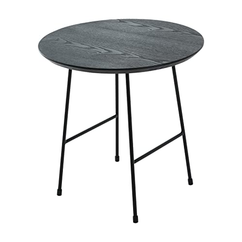 Rossmore - Black Base Side Table - Black Top