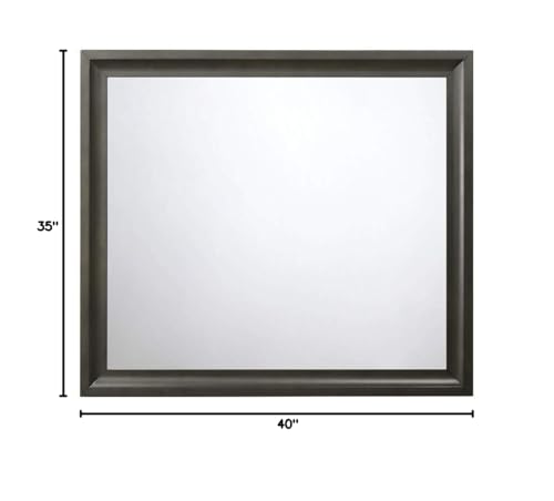 Acme Soteris Mirror in Antique Gray
