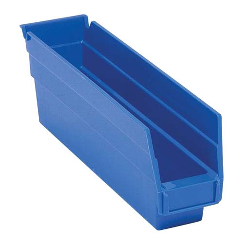 Quantum QSB106BK Black Economy Shelf Bin, 23-5/8 x 6-5/8 x 4 Size (Pack of 8)