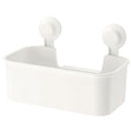 Ikea Tisken Basket With Suction Cup For Storage, White(Polycarbonate Plastic, Synthetic Rubber, Abs Plastic, Pack Of 1.00)