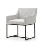 HomeRoots Beige Velvet Antique Brass Dining Chair