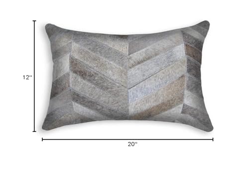 HomeRoots Decor 12' X 20' X 5' Grey Pillow