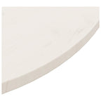 vidaXL Solid Pinewood Round Table Top, Dining/Coffee/Garden Table, Easy to Clean, 35.4" Diameter, White Finish