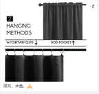 Koufall Dark Gray Short Curtains For Bedroom 2 Panels Set Blackout Curtains For Small Windows Boys Room Width 24X24 Inch Length
