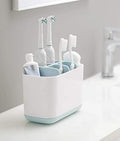 Plastic Toothbrush Holders for Bathroom Multipurpose Storage Holder Stand for Bathroom Toothbrush Tongue Cleaner Soap Comb Razor