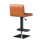 Neos Modern Furniture Bar Stool/Black Base, Cognac PU