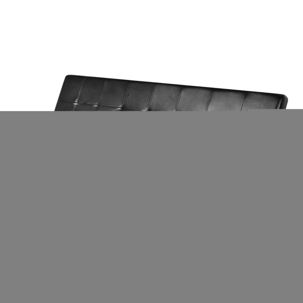 vidaXL Sofa Bed, Convertible Sectional Sofa Bed with Two Pillows, Adjustable Couch for Living Room, Modern Style, Artificial Leather Adjustable Black