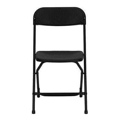 Hercules Series Premium Plastic Folding Chair [Set Of 2] Color: Black