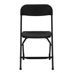 Hercules Series Premium Plastic Folding Chair [Set Of 2] Color: Black