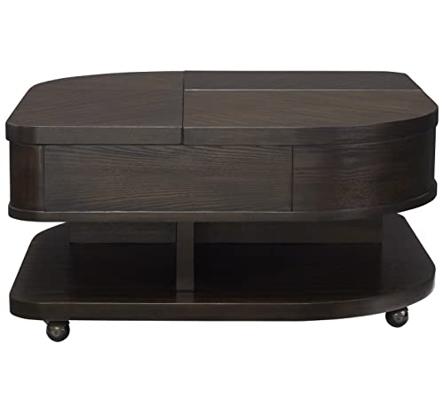 Progressive Furniture Grove Park Wedge Double-Lift Cocktail Table, Brown