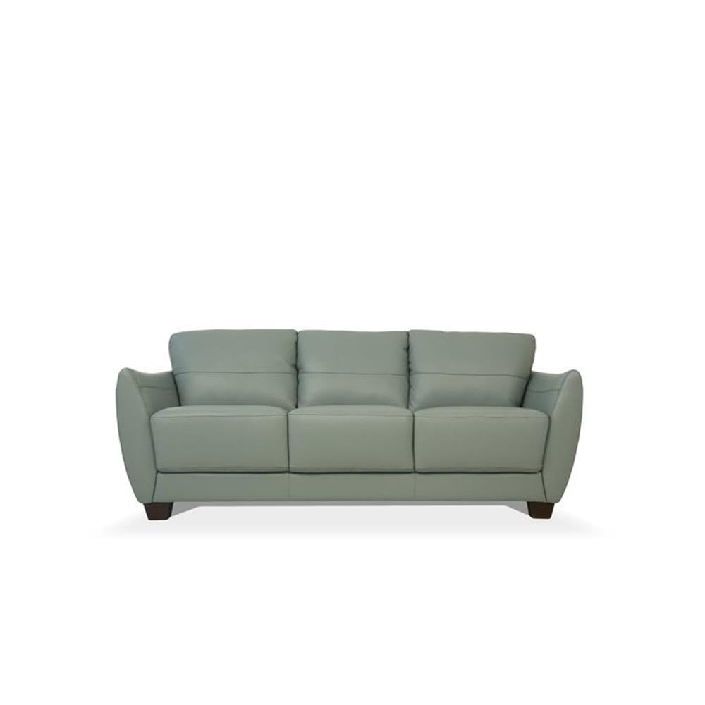 Acme Valeria Leather Sofa In Watery