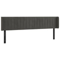Vidaxl Led Headboard, Upholstered Headboard For Bed Home, Bed Headboard With Led Light, Bedroom Furniture, Dark Gray 79.9"X6.3"X30.7"/34.6" Velvet