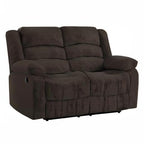 HomeRoots 40' Contemporary Brown Fabric Loveseat