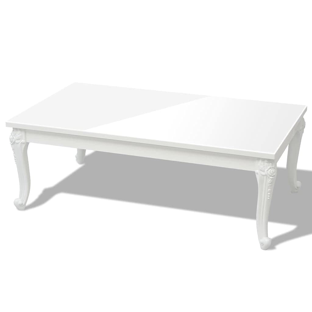 Vidaxl Coffee Table 45.3&quot;X25.6&quot;X16.5&quot; High Gloss White