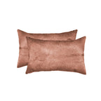 HomeRoots Cowhide, Microsuede, Polyfill 12' x 20' x 5' Brown Cowhide Pillow 2 Pack