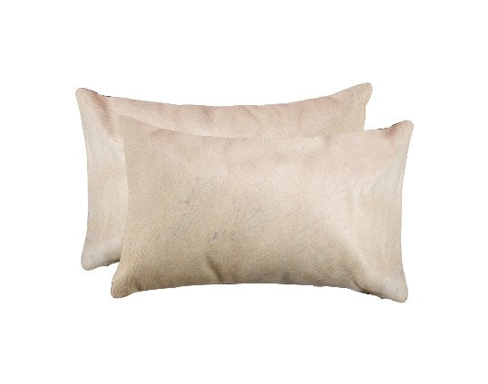 HomeRoots Cowhide, Microsuede, Polyfill 12' x 20' x 5' Tan Cowhide Pillow 2 Pack