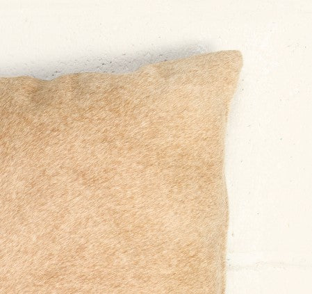 HomeRoots Cowhide, Microsuede, Polyfill 12' x 20' x 5' Tan Cowhide Pillow 2 Pack