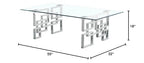 Best Quality Furniture CT233 Coffee Table, Silver
