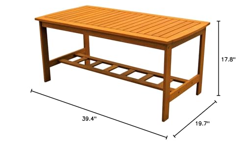 International Caravan Royal Tahiti Gulf Port Rectangular Wood Coffee Table - Thumbnail 3