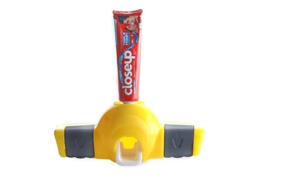 ZOZBY Home and Bathroom Toothpaste Dispenser/Squeezer with 4 Sets of Plastic Toothbrush Holder