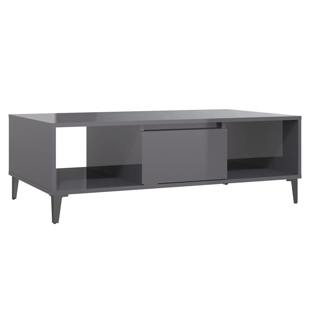 Coffee Table High Gloss Gray - Thumbnail 3