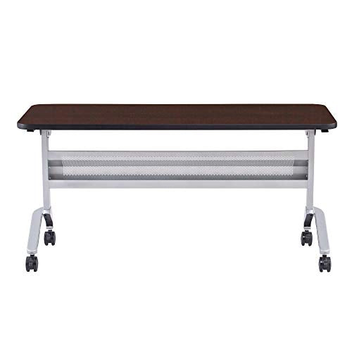 Safco Products Flip-N-Go Training Table, Mocha 24"x 60" Silver Legs