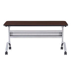Safco Products Flip-N-Go Training Table, Mocha 24"x 60" Silver Legs