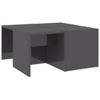 vidaXL Coffee Tables 4 pcs High Gloss Gray 13"x13"x13" Engineered Wood