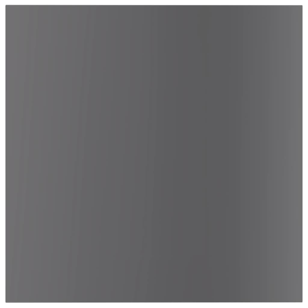 vidaXL High Gloss Gray Engineered Wood Bookshelf Boards - Versatile, Minimalistic, Easy to Maintain - Pair with existing Furniture or use as Replacements