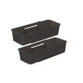 Prexomeshop Expandable Household Accessories Storage Basket For Drawers, Small Kitchen Storage Basket | Black