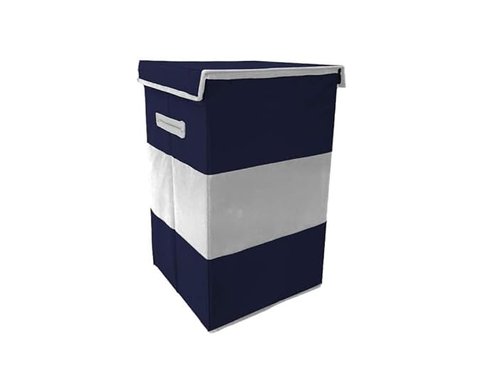 CUTBAZZ 3 Line 68 L Laundry Basket for Clothes & Toys With Lid & Side Handles Durable Foldable and Collapsible Laundry Storage B
