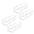 Mdesign Plastic Condiment Organizer And Tea Bag Holder  9 Long Kitchen Pantry/Countertop Storage Caddy  Divided Chip, Snack, 