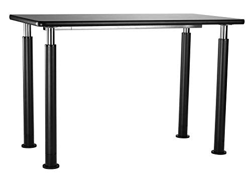 National Public Seating 72" L x 24" W Designer Height Adjustable School Science Lab Utility Table with HPL Top - Black