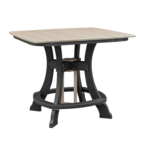 American Furniture Classics Counter Height Dining Table, Weatherwood on Black