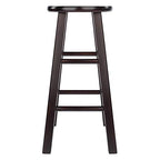 Ergode Wood Element Counter Stool Set | Oyster Gray | 2-Pc Set | Solid Wood | 220lbs Weight Capacity | Stable & Stylish | Multiple Finishes (92274-VV)