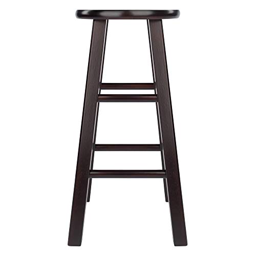 Ergode Wood Element Counter Stool Set | Oyster Gray | 2-Pc Set | Solid Wood | 220lbs Weight Capacity | Stable & Stylish | Multiple Finishes (92274-VV)
