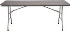 National Public Seating 30" X 72" Plastic Folding Table - Adjustable, Heavy-Duty, Portable, Indoor/Outdoor Table For Office, Camping, Events & Parties – Scratch & Heat Resistant, Charcoal Gray