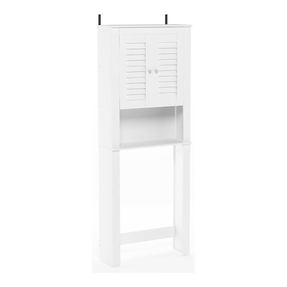 Furinno Indo Louver Door Bath Cabinet, White