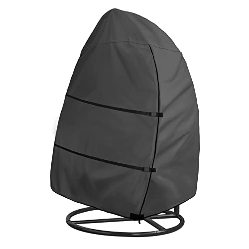 Ultcover Patio Hanging Egg Chair Cover - Waterproof Outdoor Double Seat Swing Egg Chair With Stand Cover 66W X 43D X 68H Inches,
