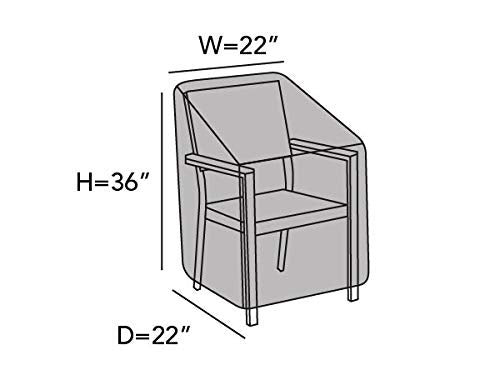 Covermates Outdoor Chair Cover - Premium Polyester, Weather Resistant, Drawcord Hem, Seating And Chair Covers, 22W X 22D X 36H, Stone