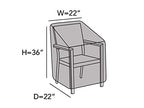 Covermates Outdoor Chair Cover - Heavy-Duty Polyester, Weather Resistant, Drawcord Hem, Seating And Chair Covers, 22W X 22D X 36H, Ripstop Tan