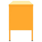 vidaXL Industrial-Style TV Stand - Mustard Yellow - Indoor Entertainment Center with Adjustable Height, Large Storage Capacity & Cable Management - 41.3"x13.8"x19.7"