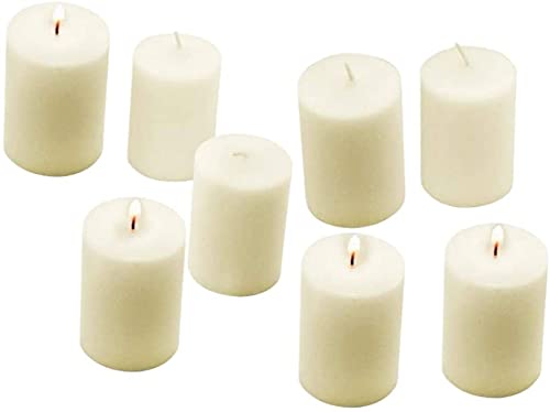 Dlight Online Elegant Creamy Ivory 15 Hour Unscented Votive Candles - for Birthdays, Baby Shower, Home Decoration and Weddings 